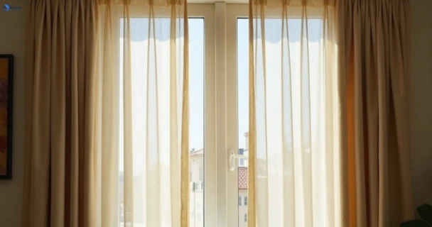Dull dusty drapes in elizabeth-hills-nsw before professional cleaning